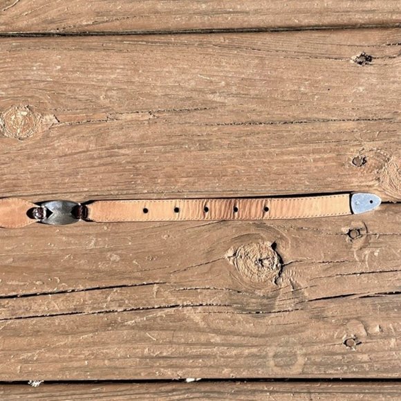 Brighton Croc Concho Style Silver & Leather Belt